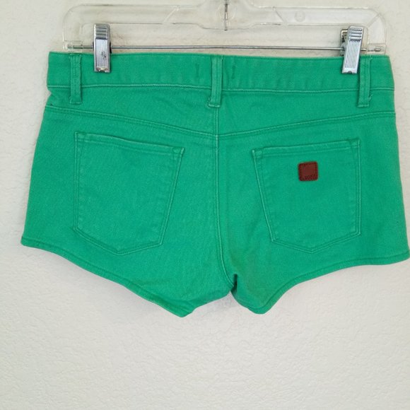 Roxy Forever Color Mint Denim Mini Shorts 27 - Picture 5 of 11